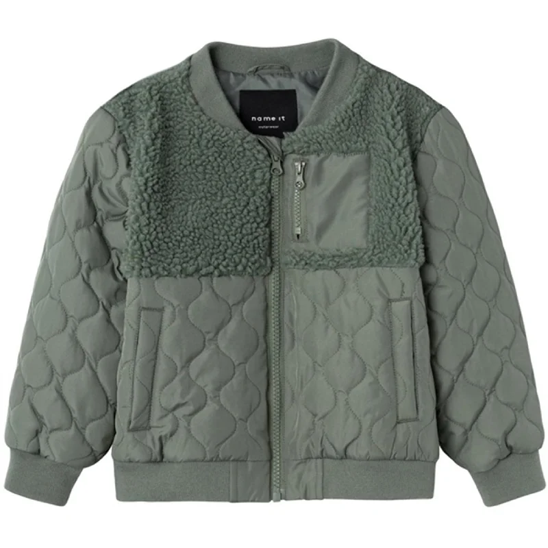 Name it Agave Green Member Quilted Jacket