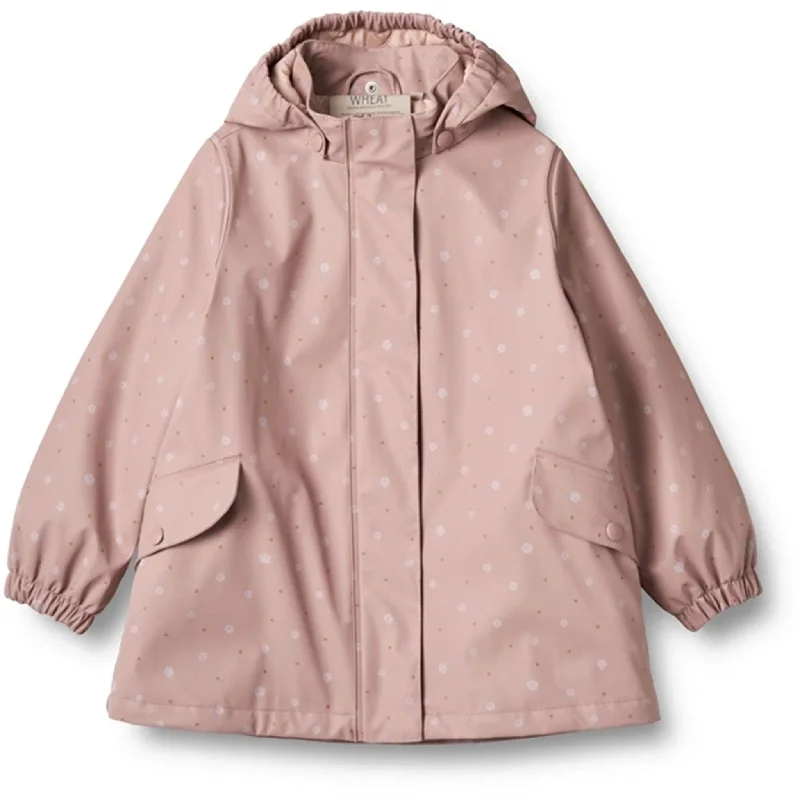 Wheat Rain Jacket Rika Thermo Powder Rose Flowers