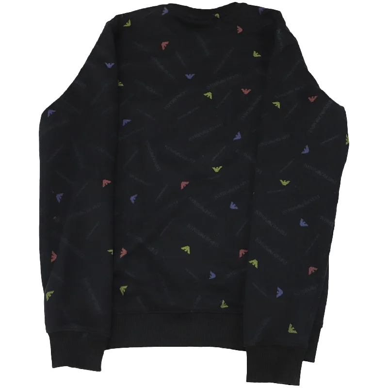 Emporio Armani Logo Sweatshirt in Black Cotton