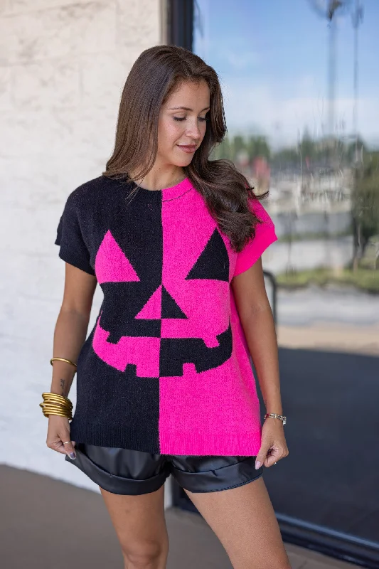 Pink Pumpkin Sweater Top