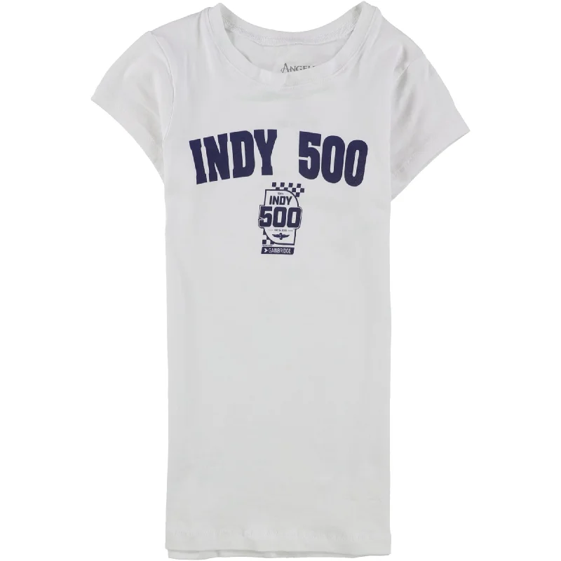 Angels & Diamonds Womens Indy 500 Graphic T-Shirt, White, Small