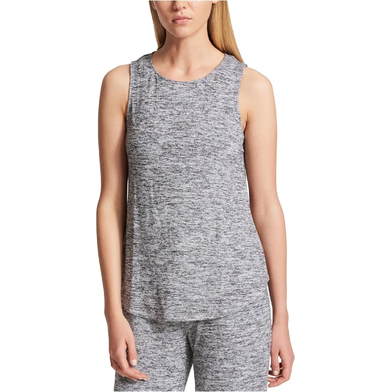 DKNY Womens Space Dye Basic T-Shirt, Grey, X-Small