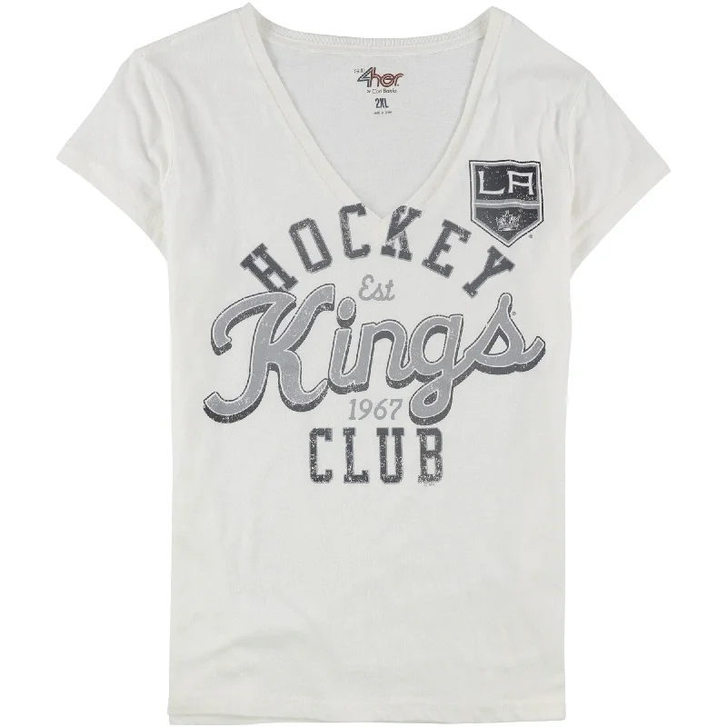 G-III Sports Womens Los Angeles Kings Club 1967 Graphic T-Shirt, White, XX-Large