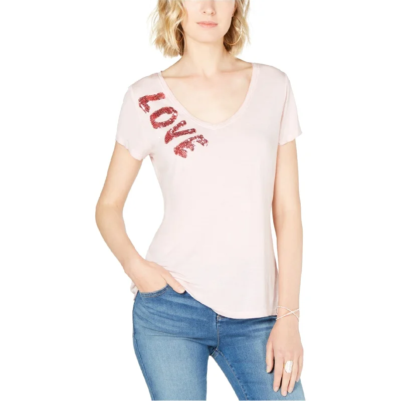 I-N-C Womens Love Embellished T-Shirt