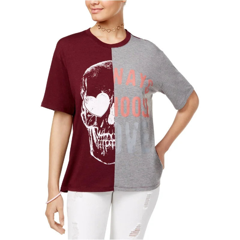 Love Tribe Womens Skull Choose Love Graphic T-Shirt, Multicoloured, X-Small