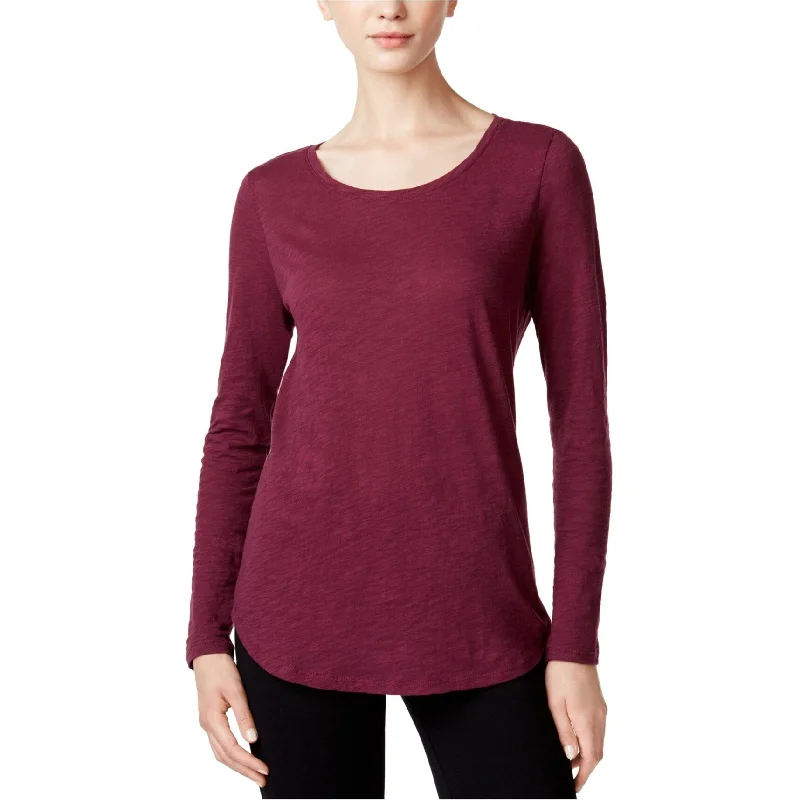 maison Jules Womens Crew-Neck Basic T-Shirt, Purple, Small