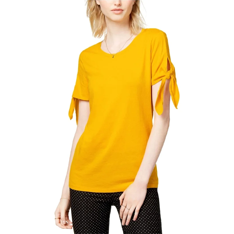 Maison Jules Womens Tie Sleeve Basic T-Shirt