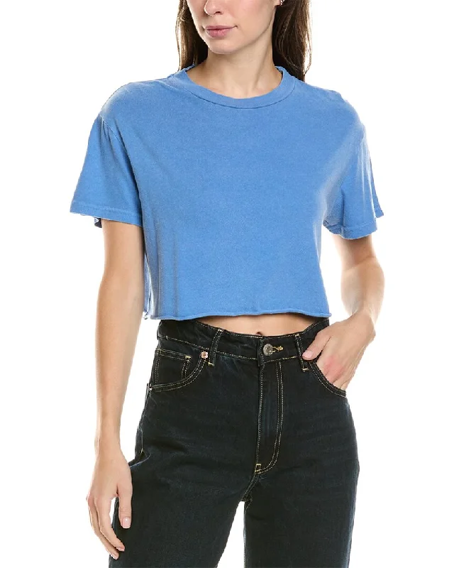 perfectwhitetee Vintage Soft Jersey Crop T-Shirt