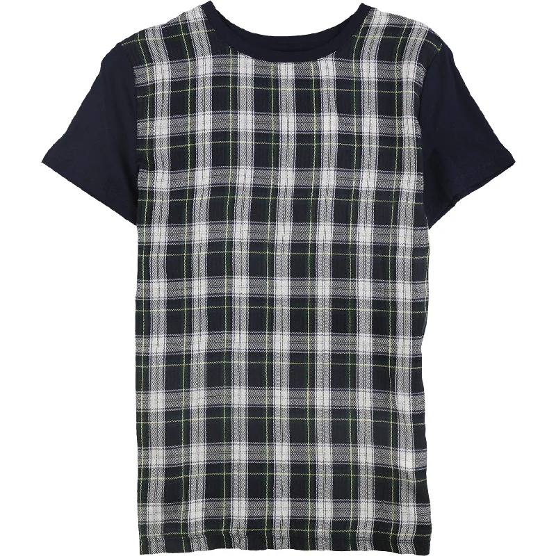 Ralph Lauren Womens Plaid Basic T-Shirt, Blue, X-Small