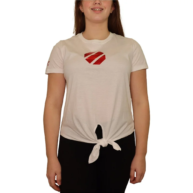 Reebok Womens Tie Front Graphic T-Shirt