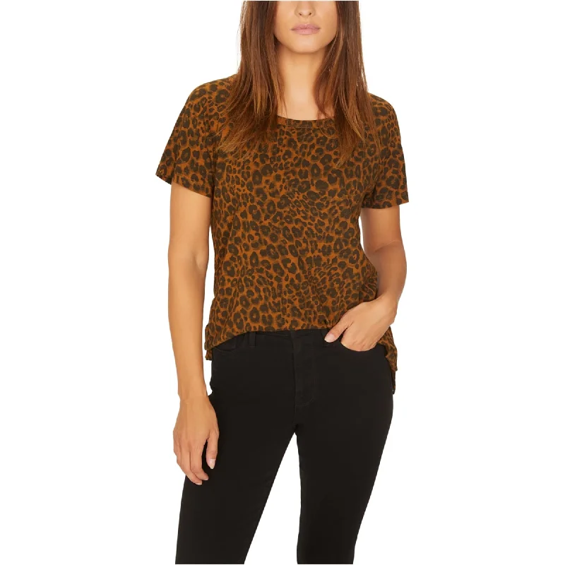 Sanctuary Clothing Womens Leopard Basic T-Shirt, Brown, X-Small