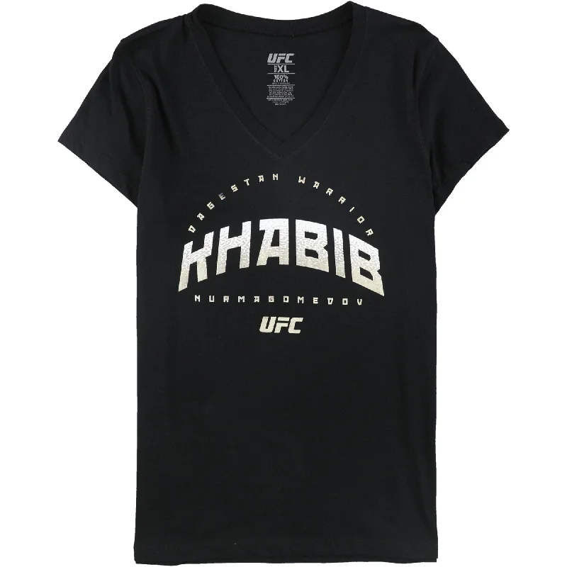 UFC Womens Dagestan Warrior Khabib Graphic T-Shirt, Black, X-Large