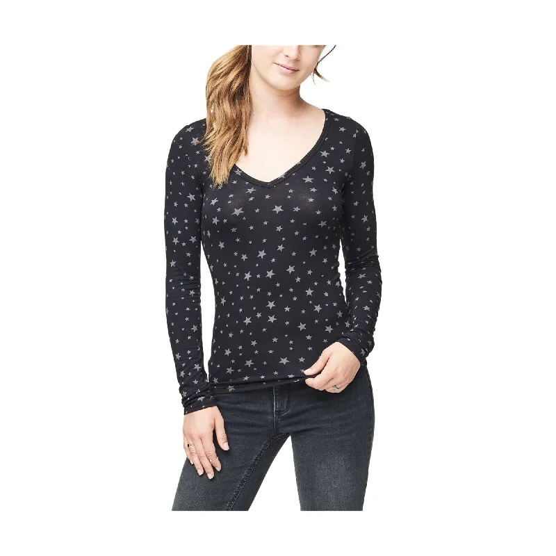 Aeropostale Womens Seriously Soft Starry Graphic T-Shirt, Black, Small