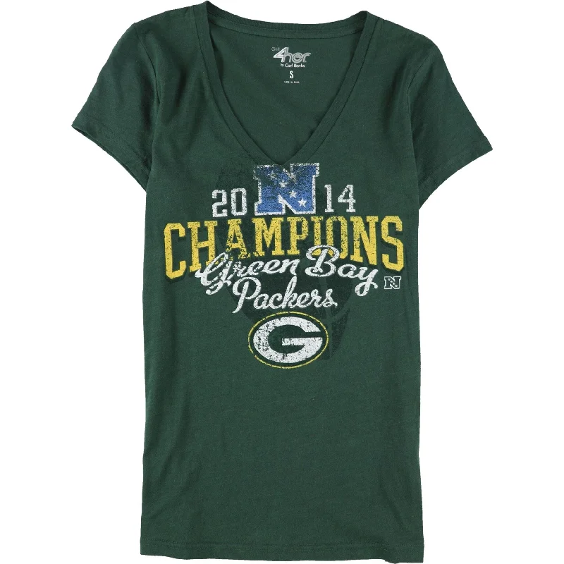 G-III Sports Womens Green Bay Packers Graphic T-Shirt, Green, Small