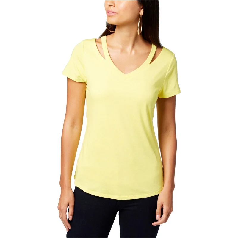 I-N-C Womens Cutout Basic T-Shirt