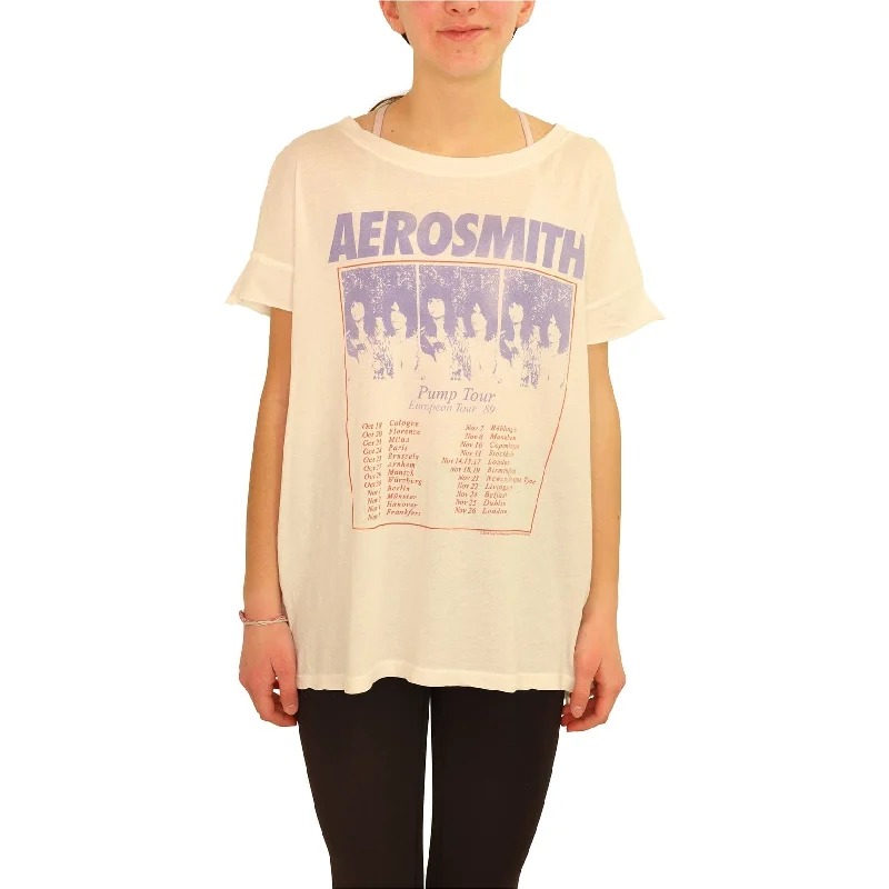 Junk Food Womens Aerosmith Pump Tour Graphic T-Shirt