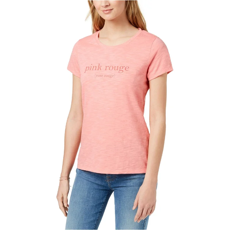 maison Jules Womens Pink Rouge Graphic T-Shirt, Pink, Small