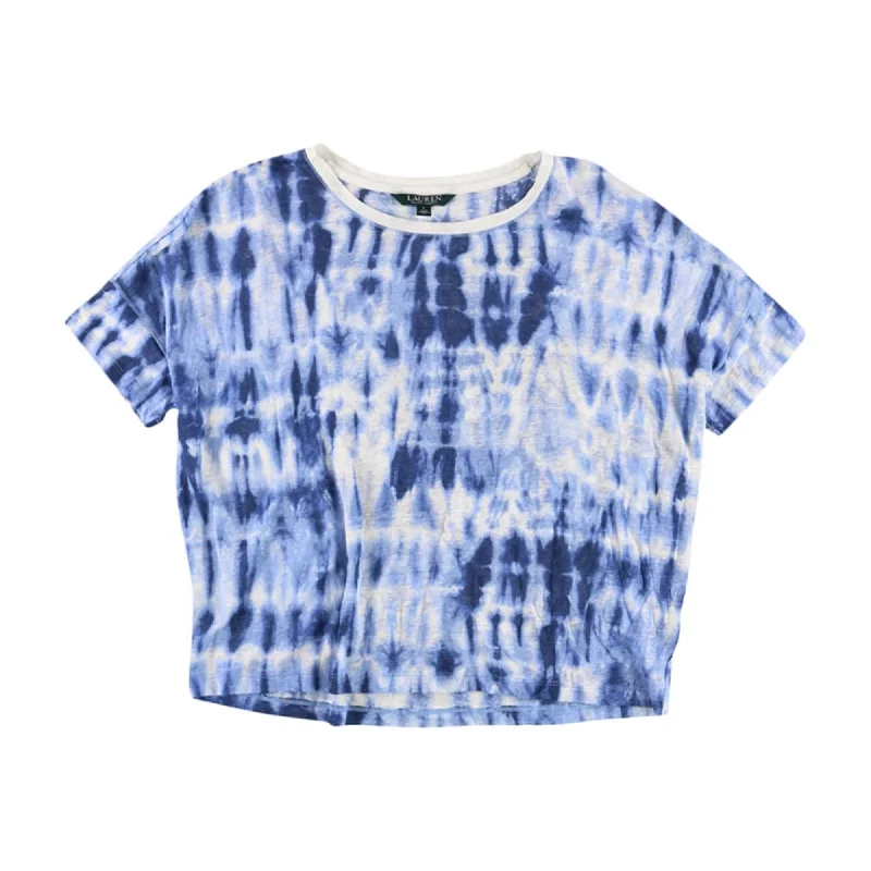 Ralph Lauren Womens Tie Dye Basic T-Shirt, Blue, Small