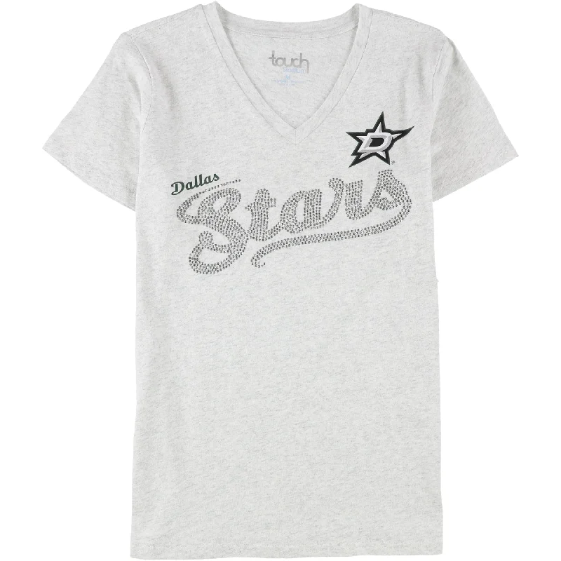 Touch Womens Dallas Stars Embellished T-Shirt, White, Medium