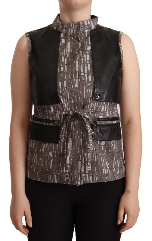 Comeforbreakfast  Vest Leather Sleeveless Top Women's Blouse