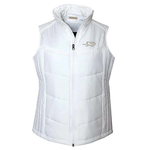 Equestrian Inspired Quilted Vest - White