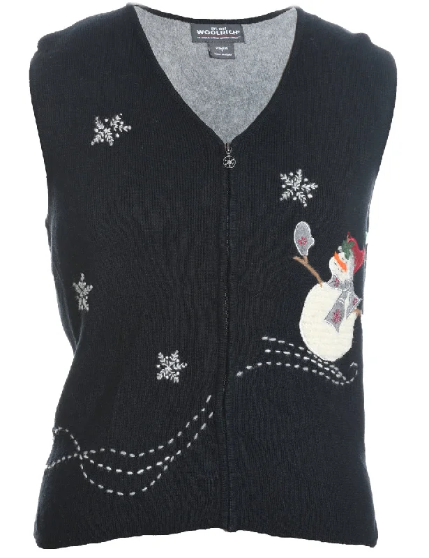 Snowman Christmas Sweater Vest - S