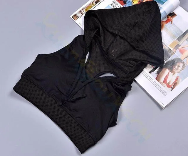 Hooded bra Black