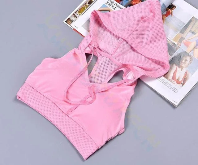 Hooded bra Pink