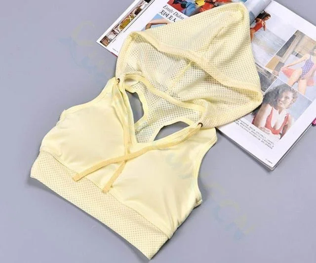 Hooded bra Yellow