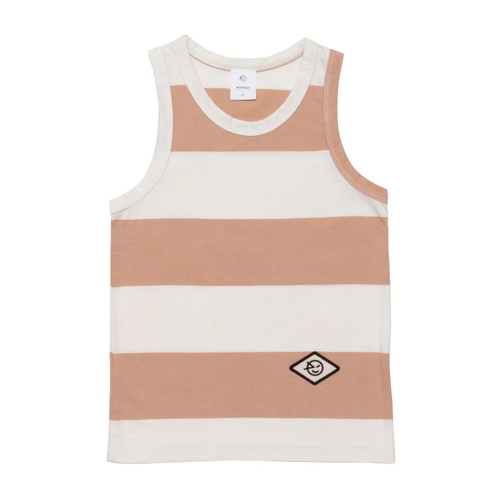 Wynken Vest Stripe Cloud Pink Earth Tank