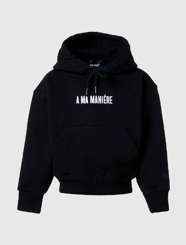 A MA MANIÉRE KIDS BAR LOGO HOODIE