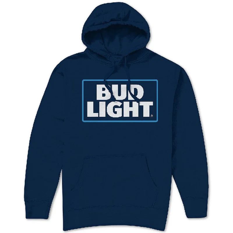 Bud Light Logo Men's Hoodie Blue Size Medium