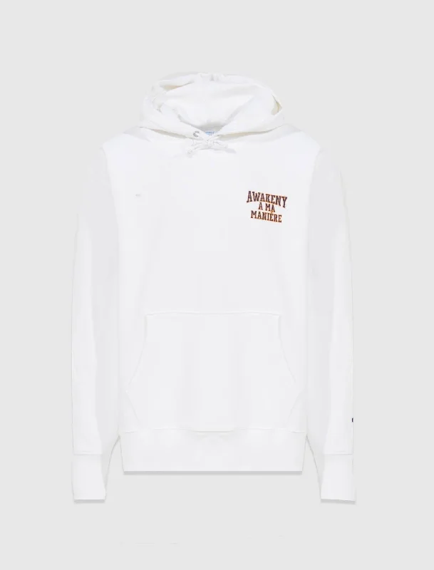 AWAKE NY REVERSIBLE WEAVE PULLOVER HOODIE