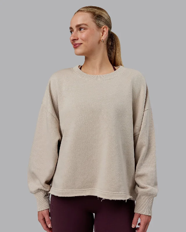 Oasis Cropped Sweater - Shale Beige