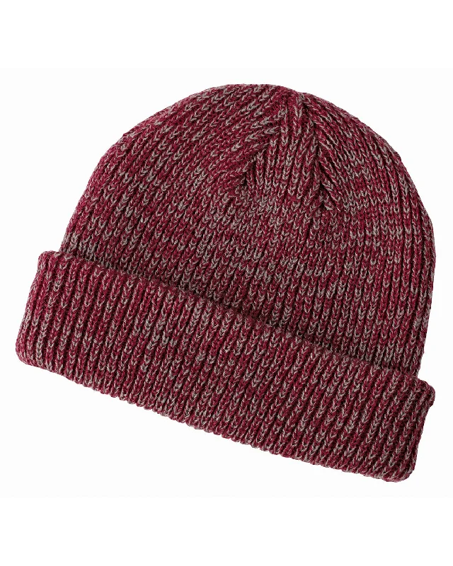 Big Accessories BA524 Ribbed Marled Beanie