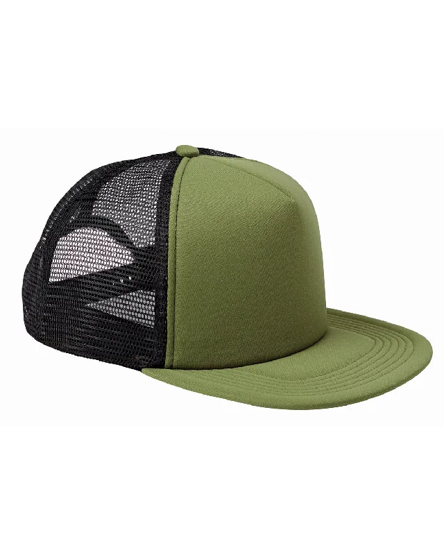 Big Accessories BX030 5-Panel Foam Front Trucker Cap