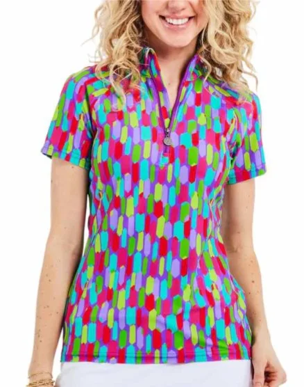 Tzu Tzu LUCY SHORT SLEEVE TOP IN JOLLY RANCHER