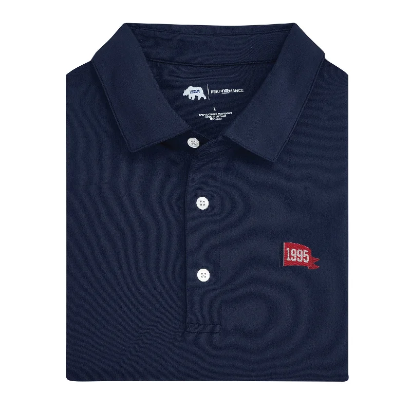 1995 World Series Pennant Solid Performance Polo - Classic Navy