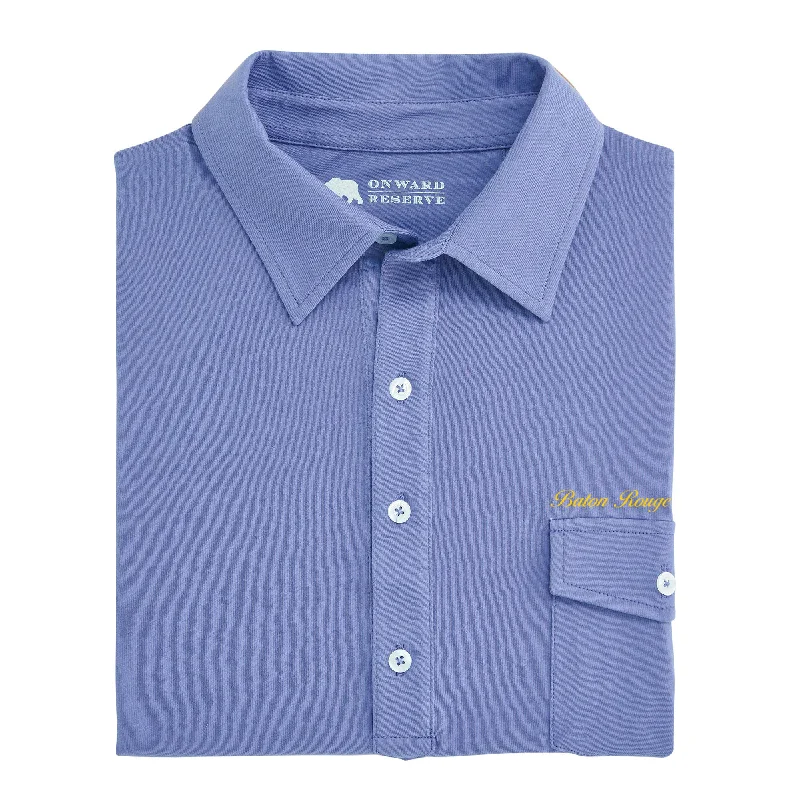 Baton Rouge Town Script Old School Polo - Daybreak