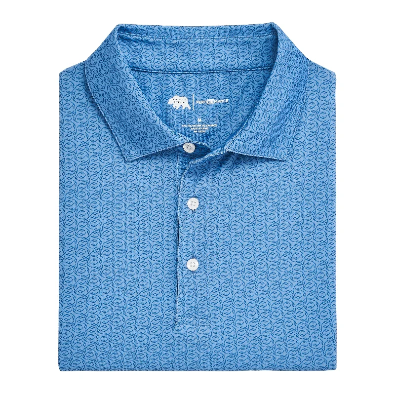 Bevy Printed Performance Polo - Endless Sky