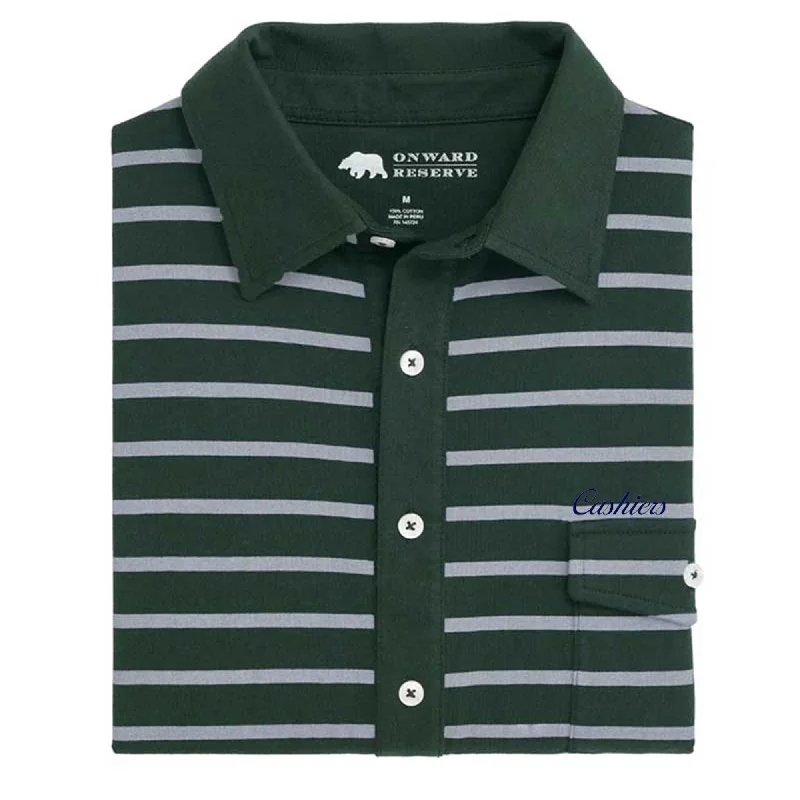 Cashiers Town Script Racquet Club Polo - Pine Grove