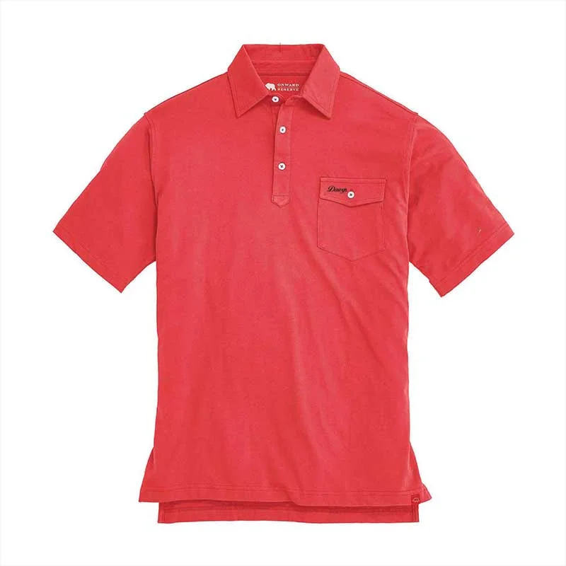 Dawgs Vintage Script Old School Polo - Red