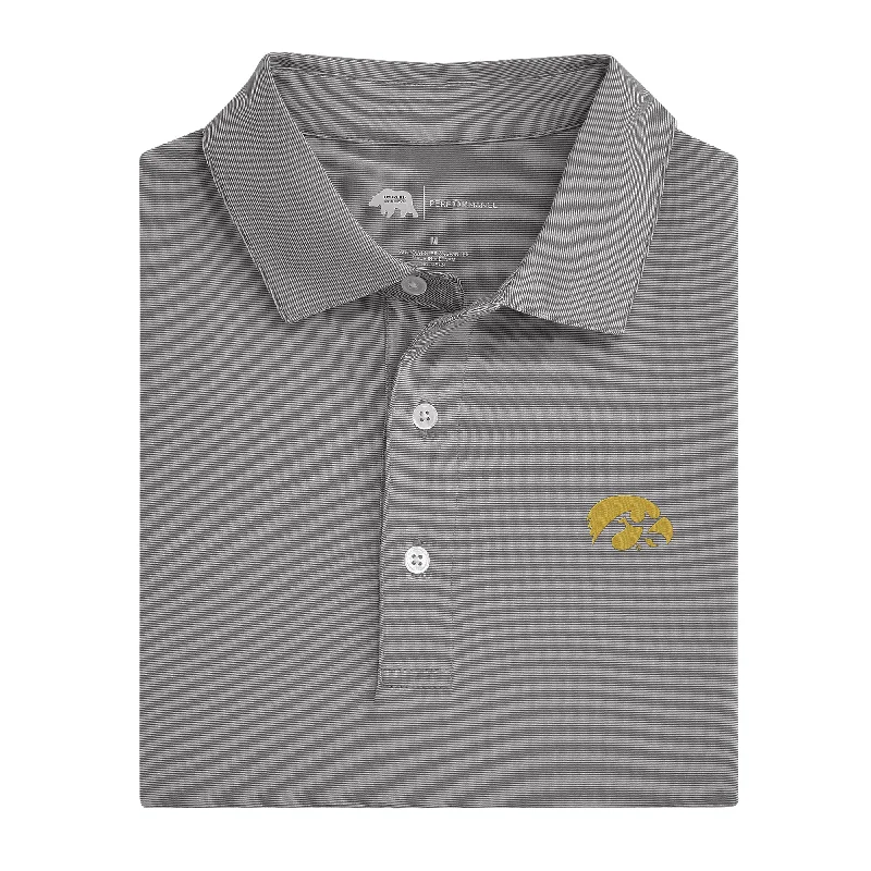 Hairline Stripe Iowa Performance Polo