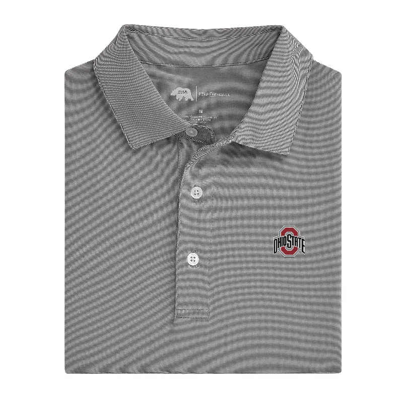 Hairline Stripe Ohio State Performance Polo - Nine Iron