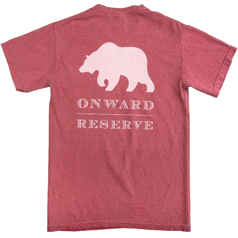 Rustic Bear Short Sleeve tee - Washed Red