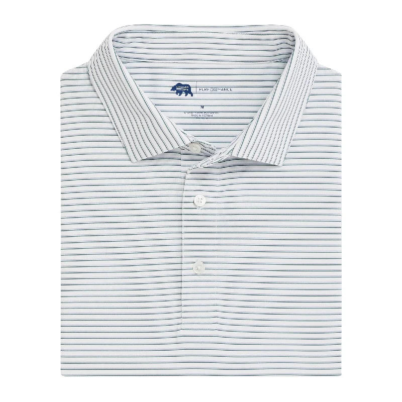 Scout Stripe Performance Polo - Cosmic Sky