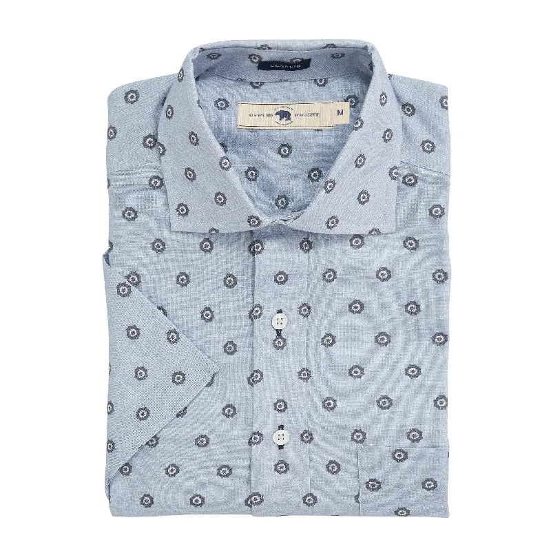 Shade Linen Blend Short Sleeve Button Down