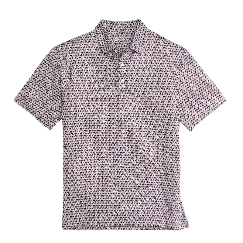 Standing Bulldog Printed Polo - Grey