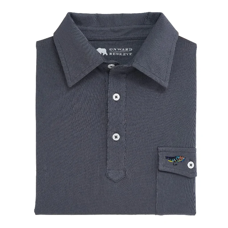 Stay Fly Old School Polo - Ombre Blue