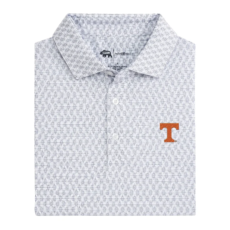 Tennessee Tents Printed Performance Polo - White